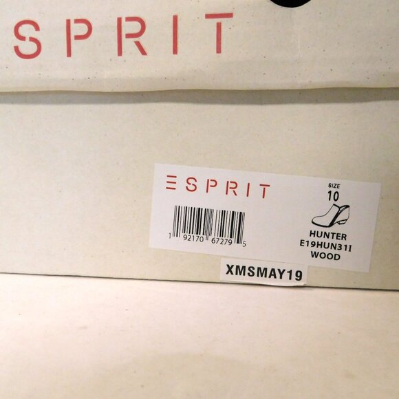 Esprit Hunter Wood Fashion Boots Womens Size 10 Brown Heeled Bootie Faux Suede - Picture 11 of 11